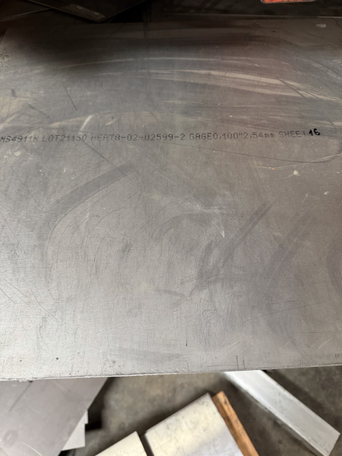 Titanium Plate 6AL4V 24" x 24" x .100"