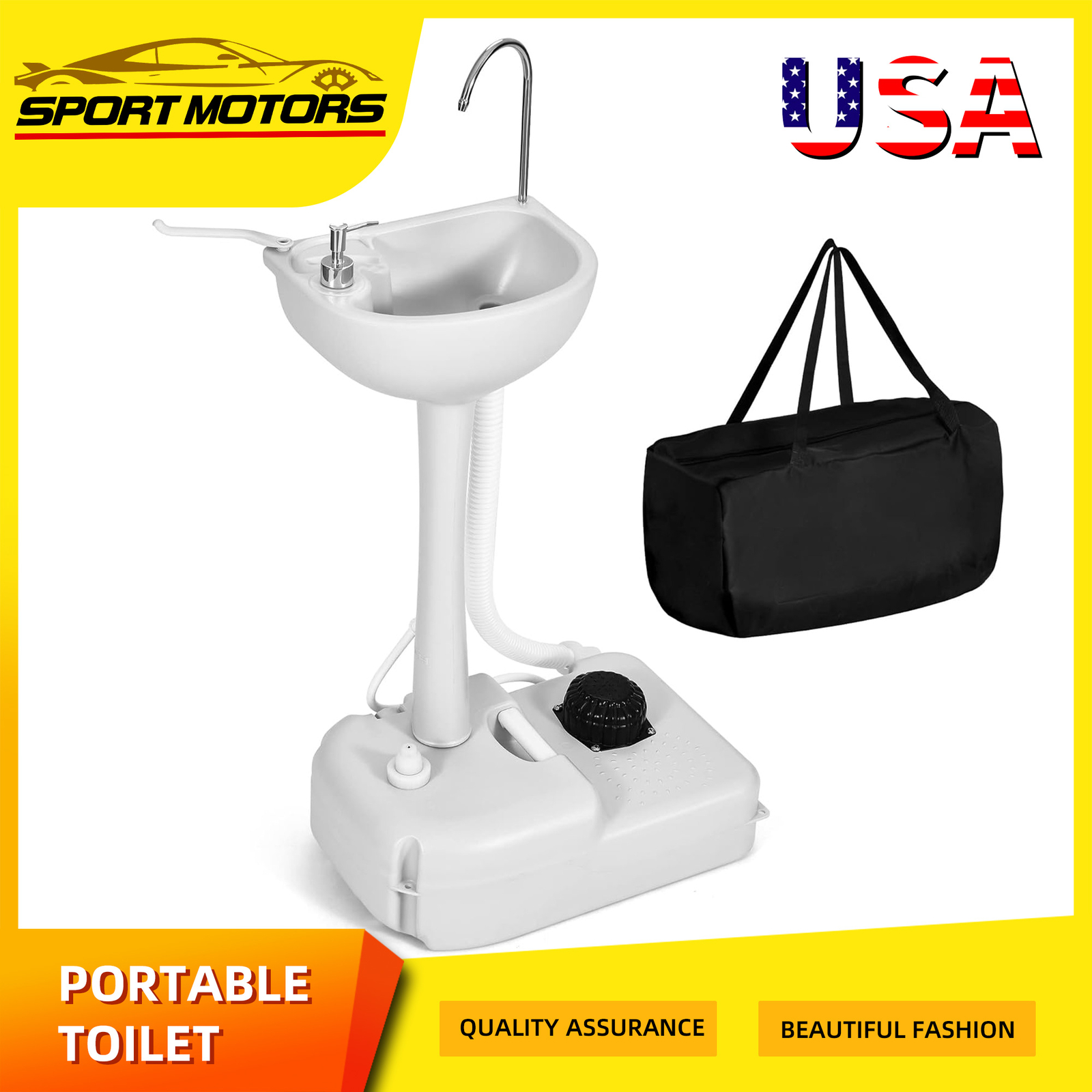 4.5 GAL Collapsible Camp Sink - Portable Hand Wash Station for Garden & Outdoor