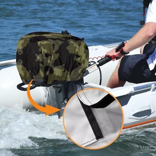 Camo Boat Motor Cover Waterproof Outboard Motor Cover Suitable for Camouflage