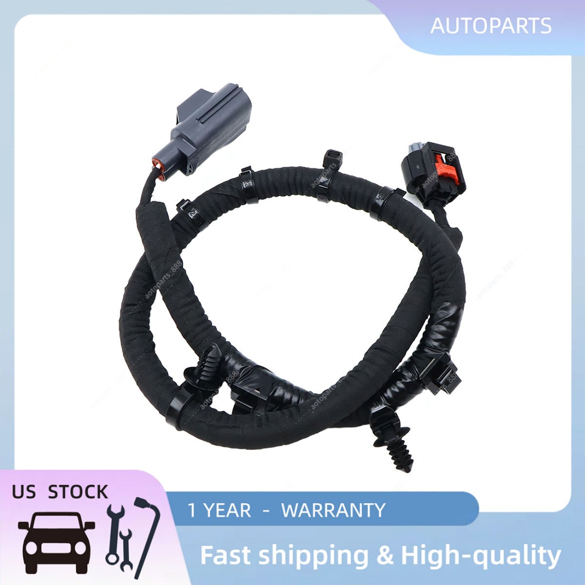 Fit 15-24 Ford Edge LEFT Rear Parking Brake Jumper Wiring Harness