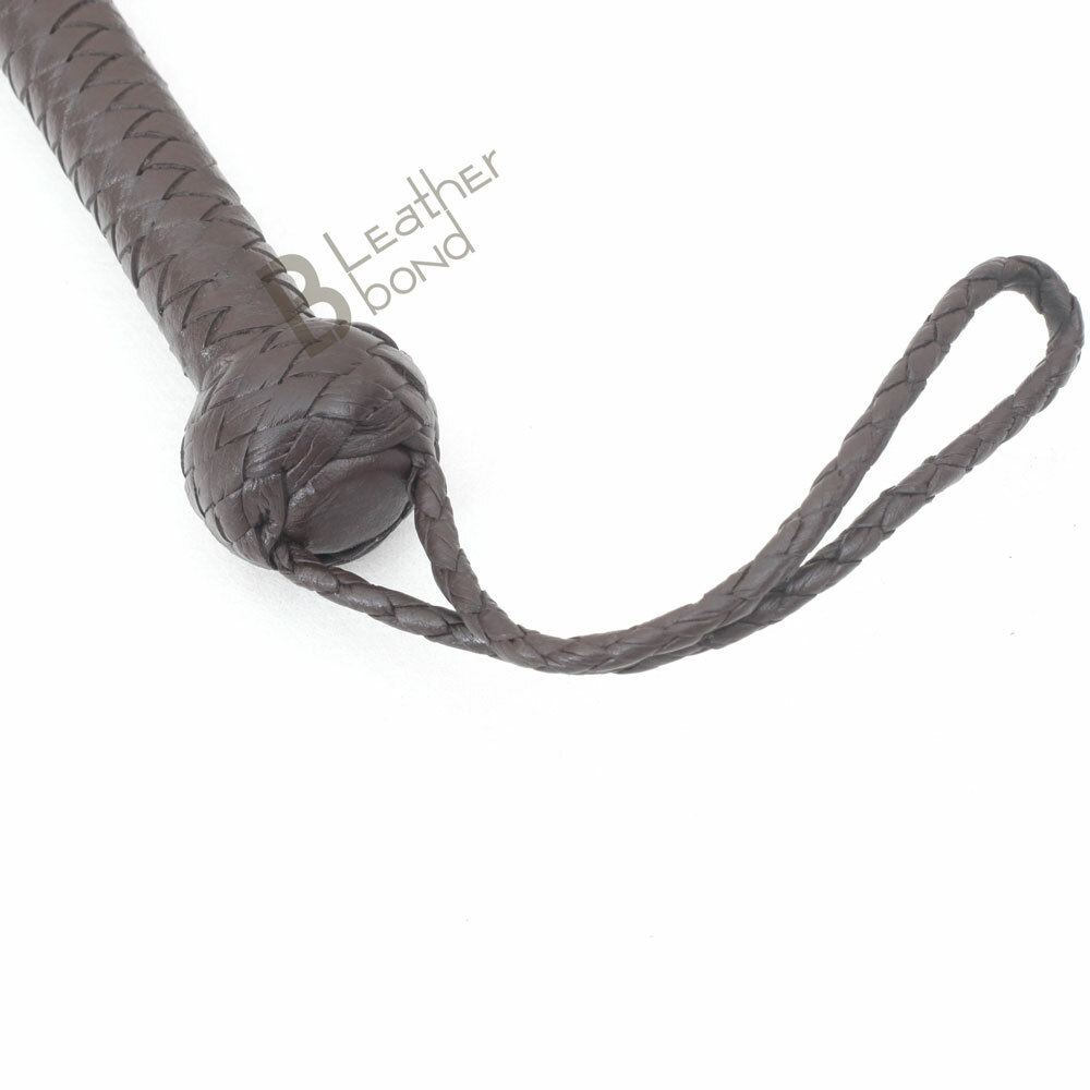Indiana Jones 6, 8, 10, 12 Feet 8 Strands Brown Cowhide Real Leather Bullwhip