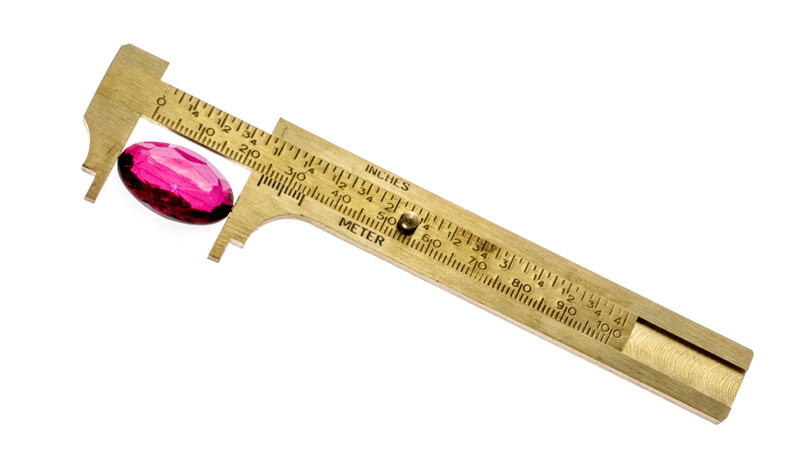 4" 100mm Brass Sliding Vernier Caliper Gauge Measuring Scale Ruler SAE & Metric