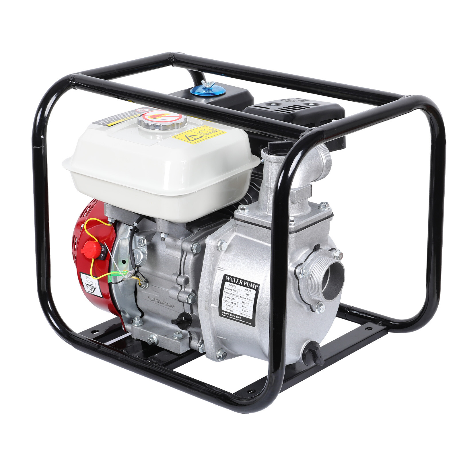 Gasoline Water Transfer Pump High-Pressure 158 GPM 6.5HP 4-Stroke Portable Pump