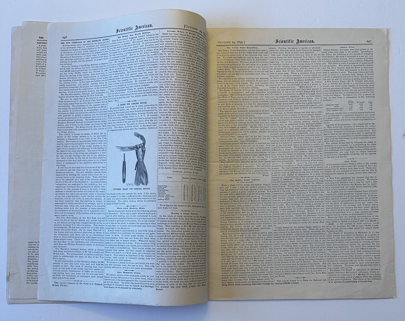 Scientific American, October 19, 1895. Complete Original Issue in good condition