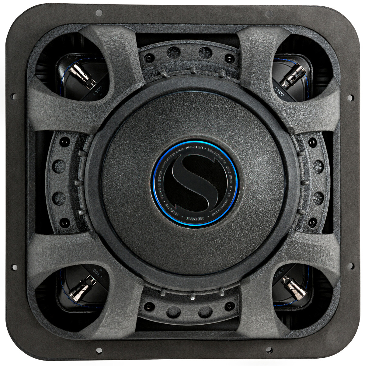Kicker 44L7S124 Car Audio Solo-Baric 12 Subwoofer Square L7 Dual 4 Ohm Sub Pair