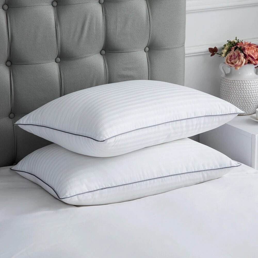 100% Egyptian Cotton Pillow Protectors with Zipper 2 Pack Standard Queen King