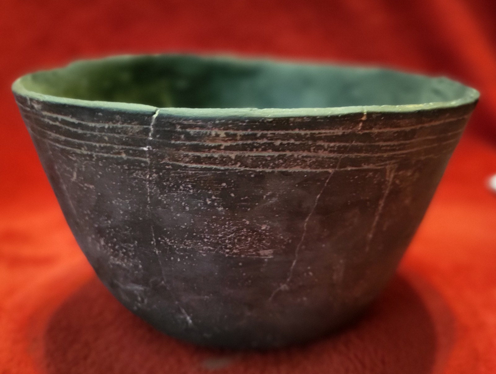 East Incised Caddo Bowl Authentic Ancient Native American Indian Pottery