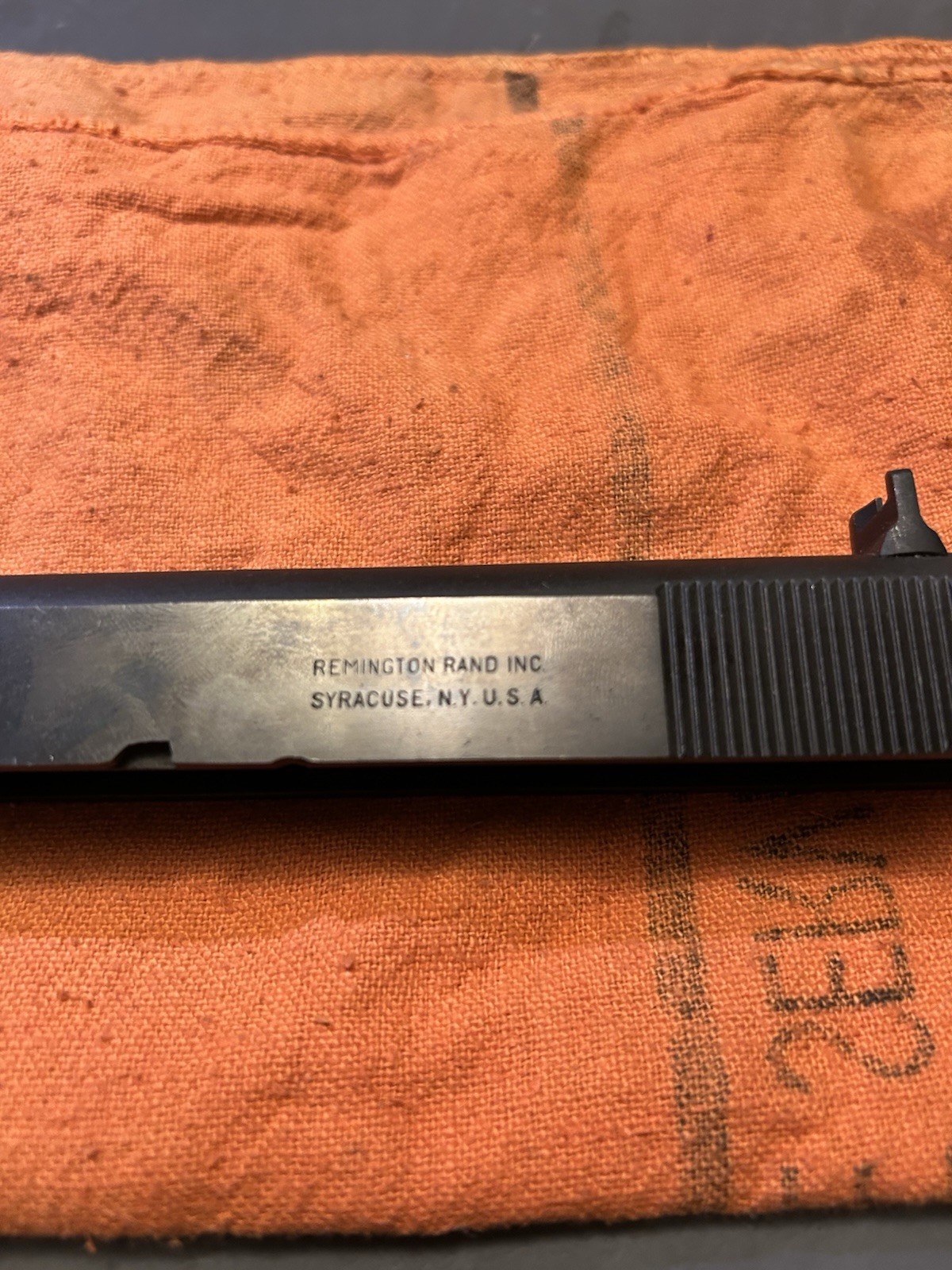 Remington Rand 1911 Dulite Finish General Shaver Division Slide 1943