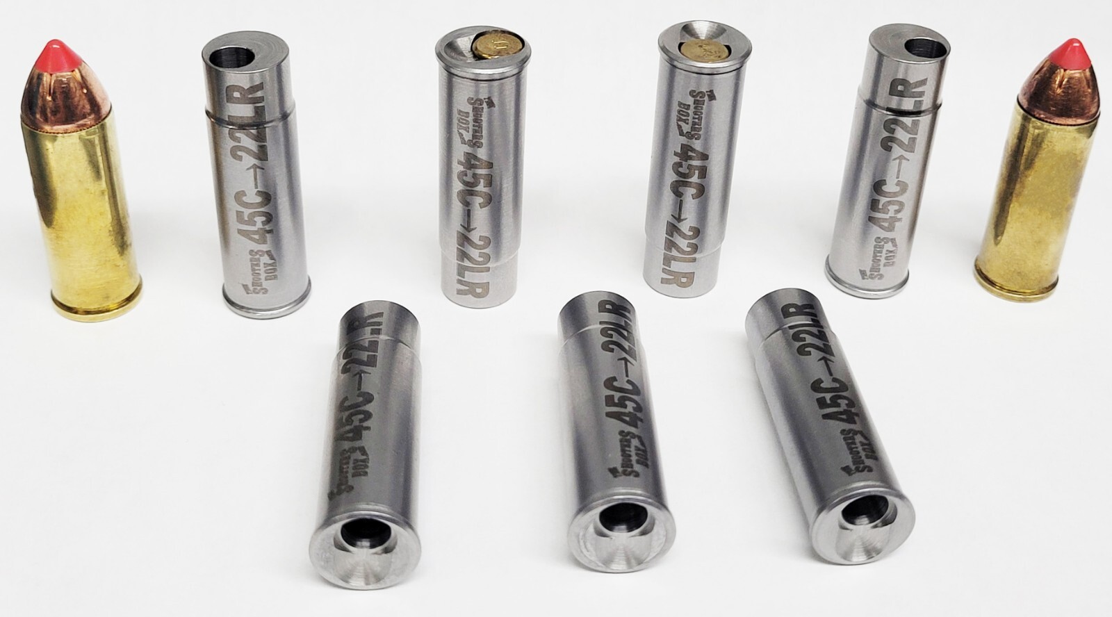 45 COLT/454 CASULL/460S&W to .22LR - Chamber Reducer/Adapter - Set of 7 USA MADE
