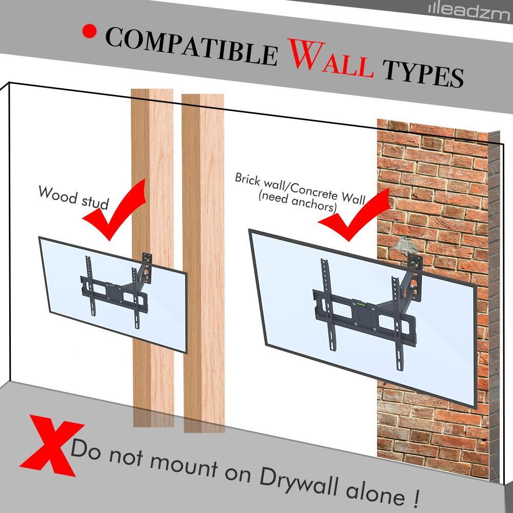 32-65 Inch Full Motion TV Wall Mount Bracket Tilt 32 36 42 46 50 55 65" LED LCD