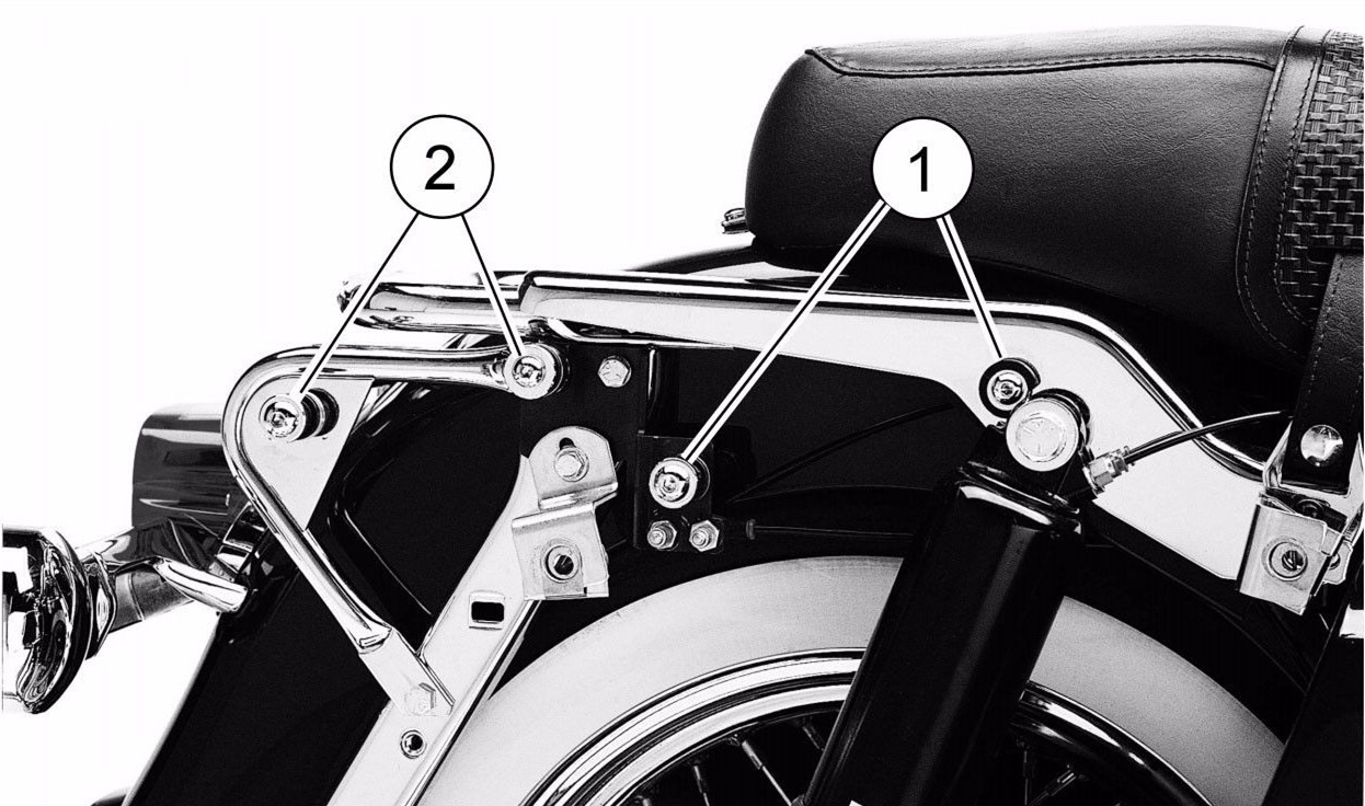Detachable Two-Up Tour Pack Mount Luggage Rack +Docking For 97-08 Harley Touring