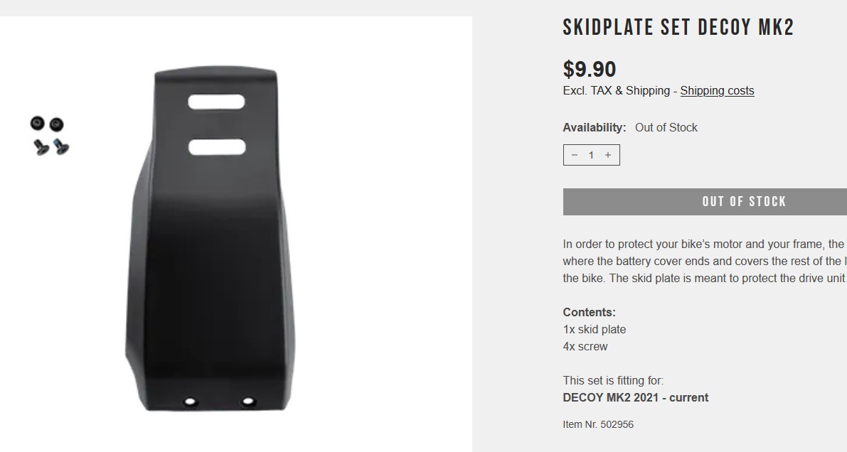 YT DECOY MK2 EP8 (Core Series) ALUM MOTOR GUARD