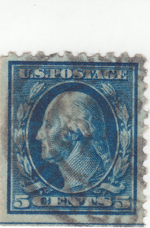 Scott #428 - 5c Blue - Washington - Used