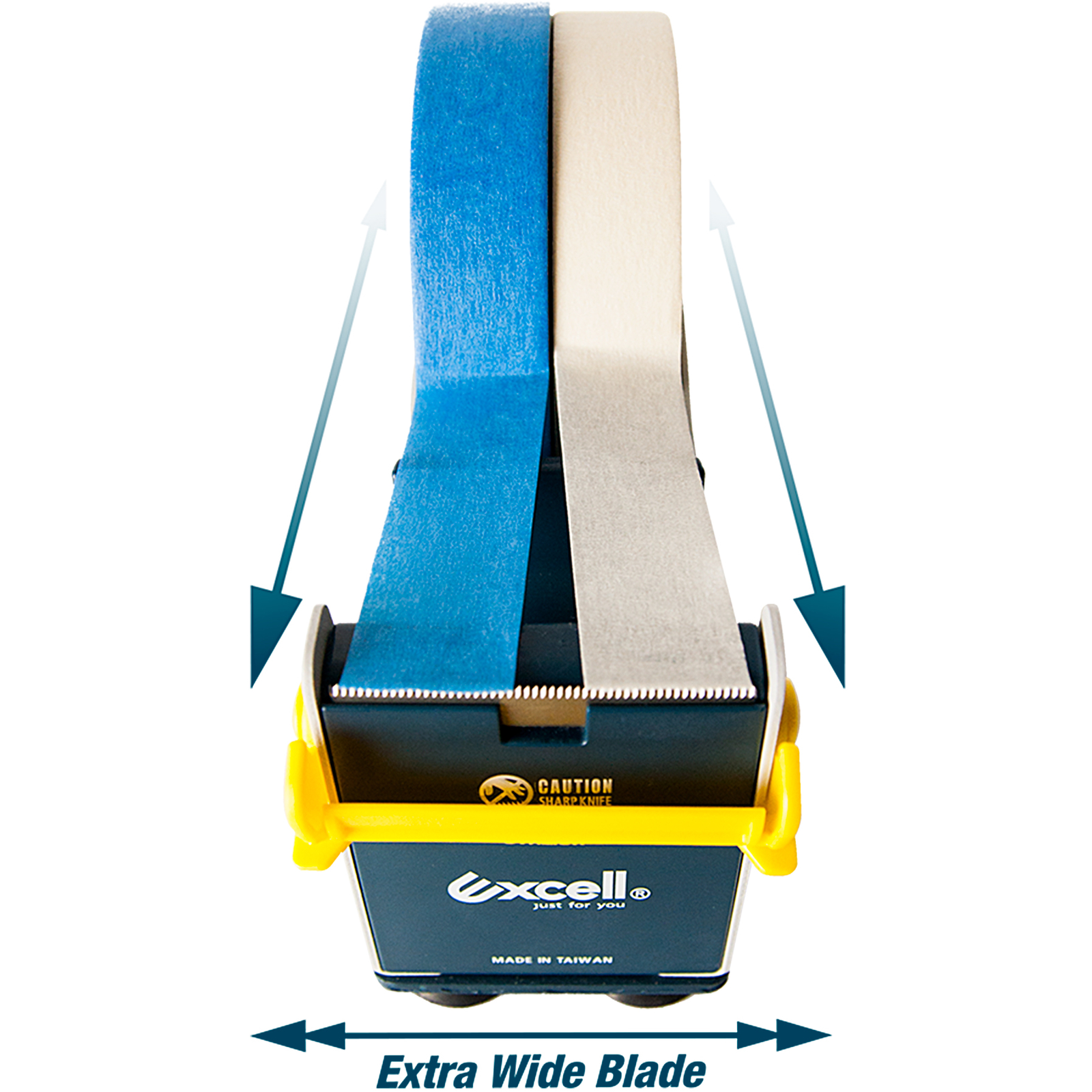 Excell EX-17 Steel Desk Top Tape Dispenser: 3 in width **suction cup bottom