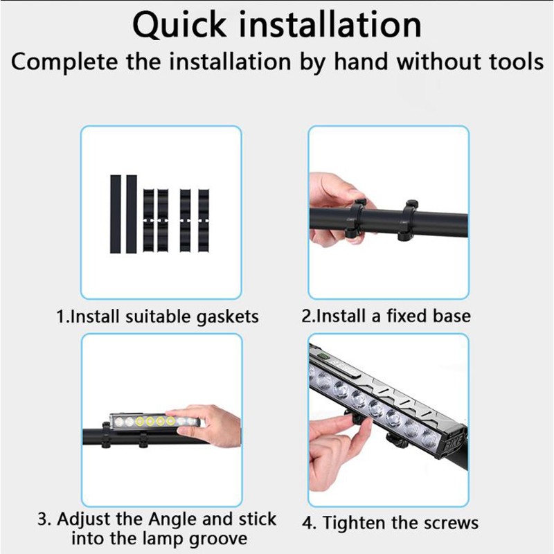 USB Rechargeable Bicycle Front Headlight Super Bright LED Bike Light Waterproof