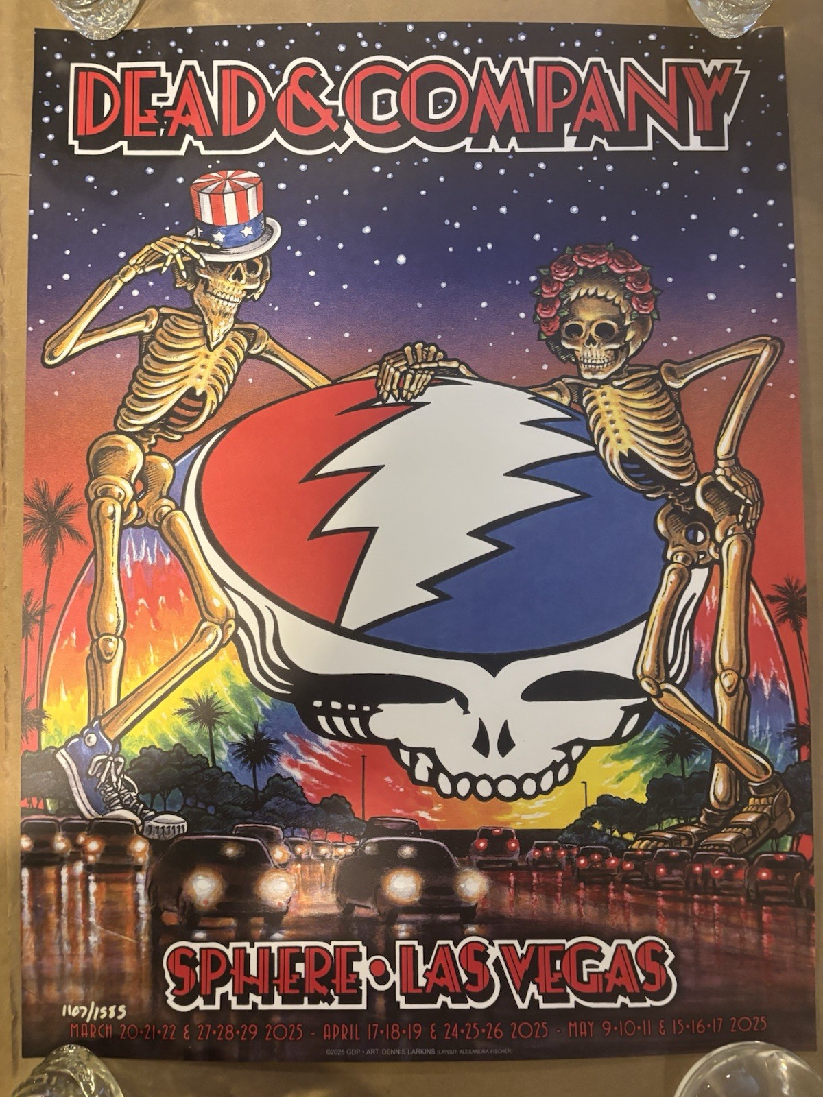 DEAD & COMPANY/ 2025/ SPHERE/ LARKIN/ Residency poster