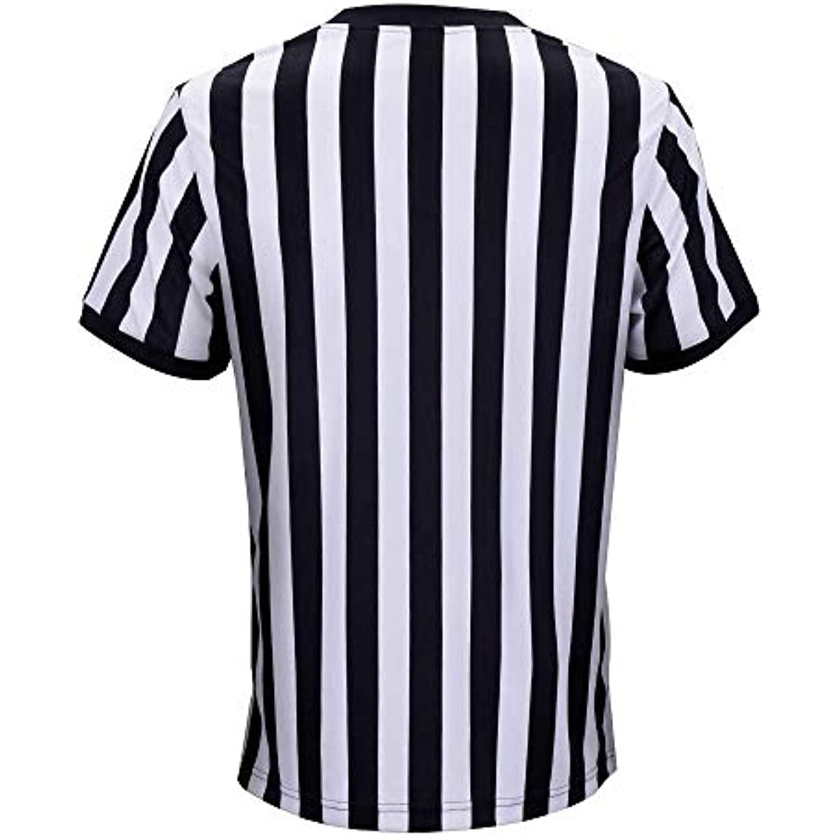 Men's Referee Shirt - Official Black & White Stripe Referee/Umpire Jersey – P...