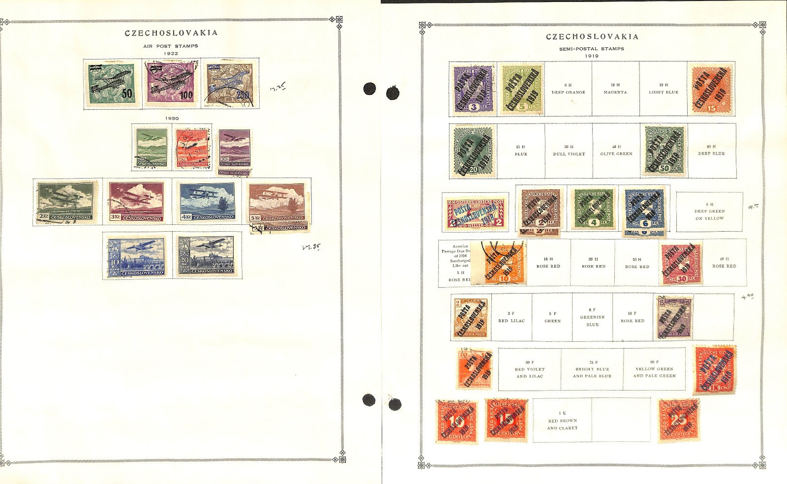 Czechoslovakia Stamp Collection on 50 Scott International Pages, 1918-1967 (BB)