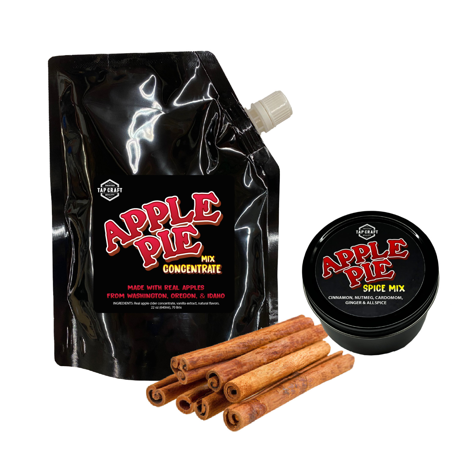 TAPCRAFT Apple Pie Liqueur Concentrate Mix Kit – Blend with Vodka or Spirits