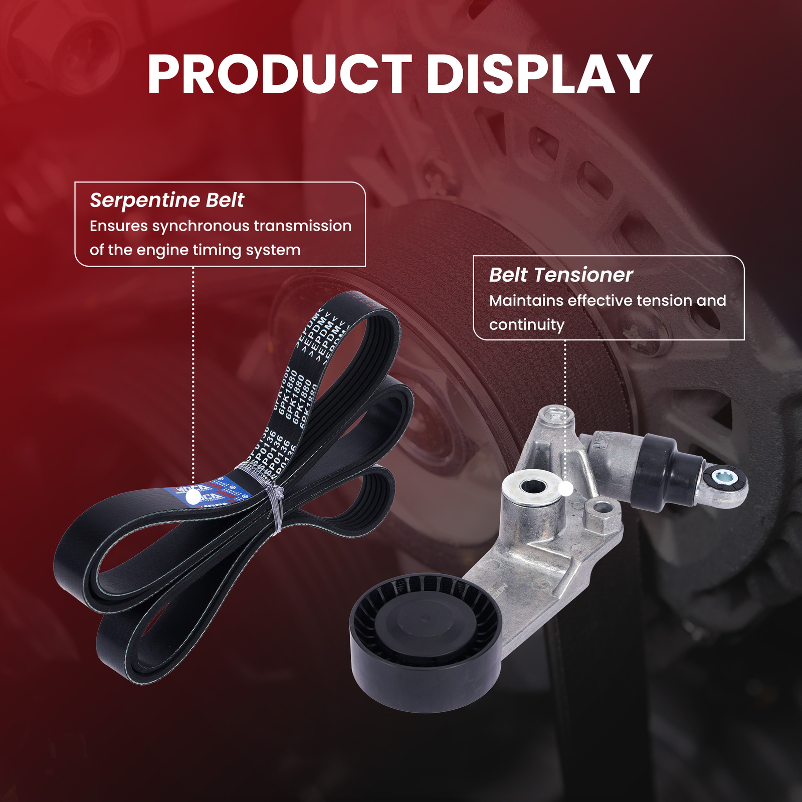 Serpentine Belt Tensioner Assembly for Toyota Celica 03-08 Corolla Matrix 1.8L