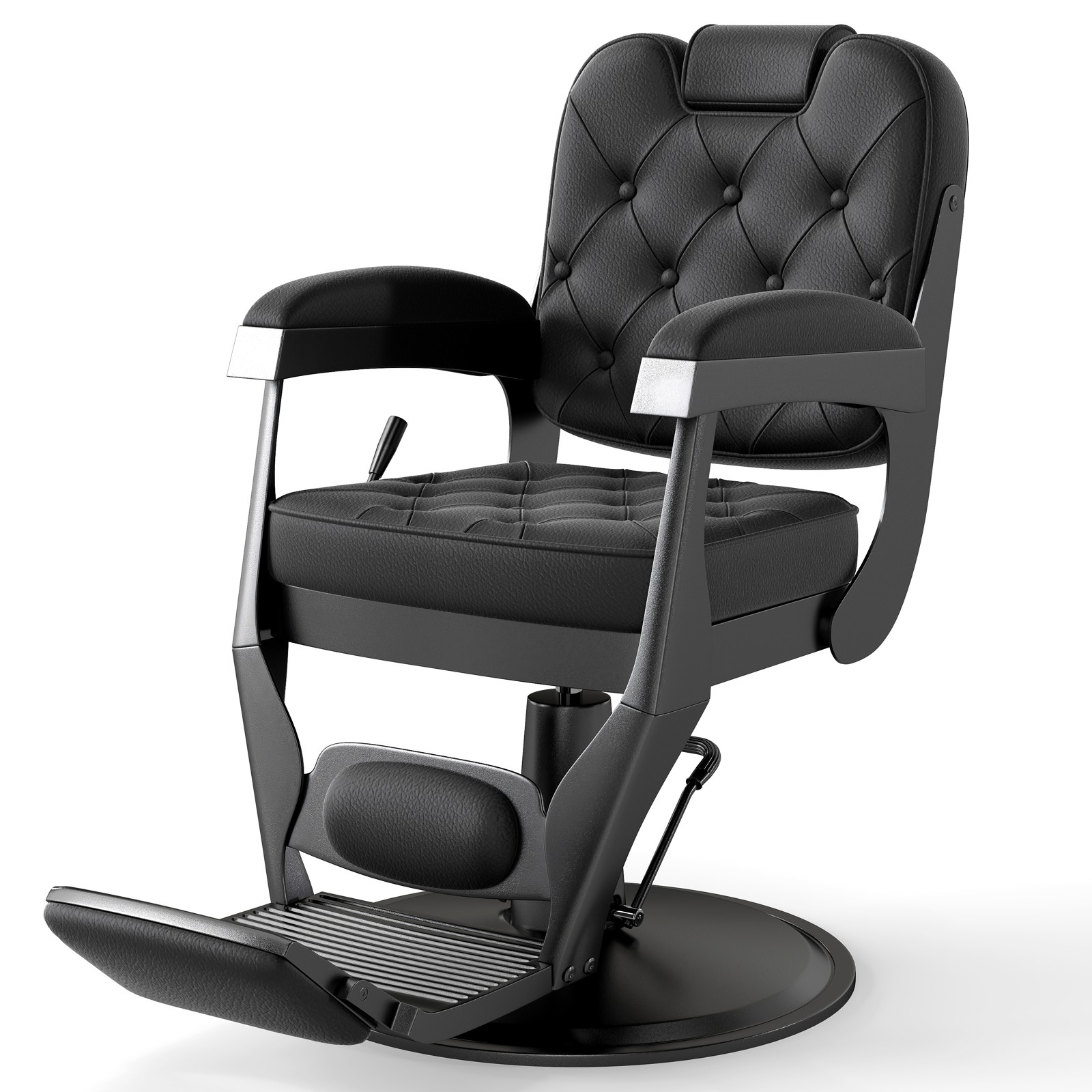 Black Vintage All Purpose Recline Hydraulic Barber Chair Heavy Duty Salon Beauty