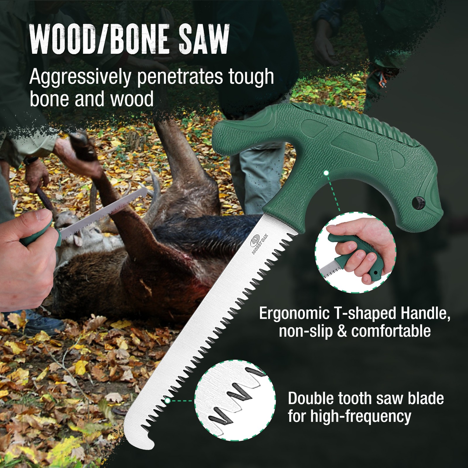 MOSSY OAK 4-Piece Portable Butcher Game Processing Set Perfect Hunting Gifts