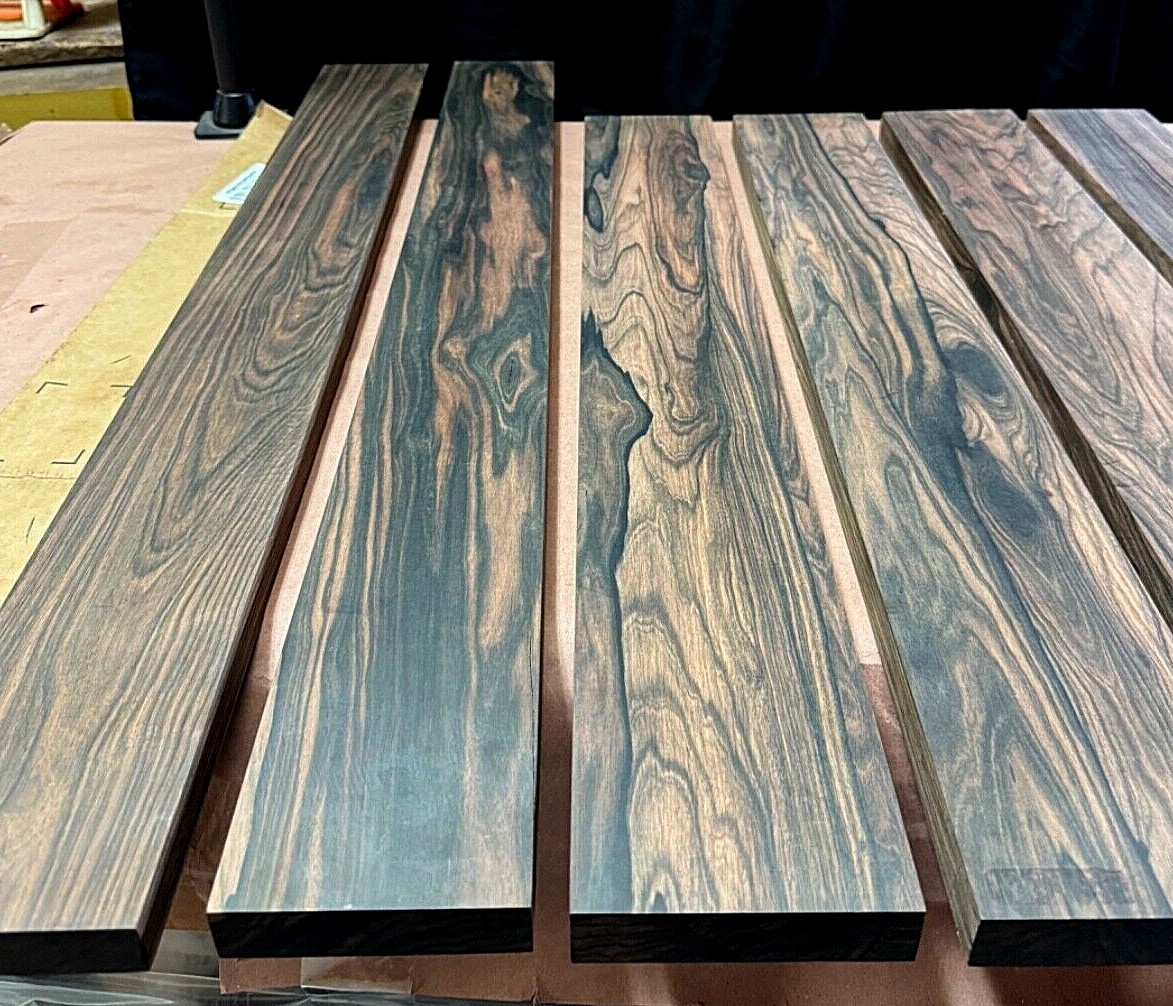 MUN EBONY ELECTRIC GUITAR NECKS, EXHIBITION GRADE