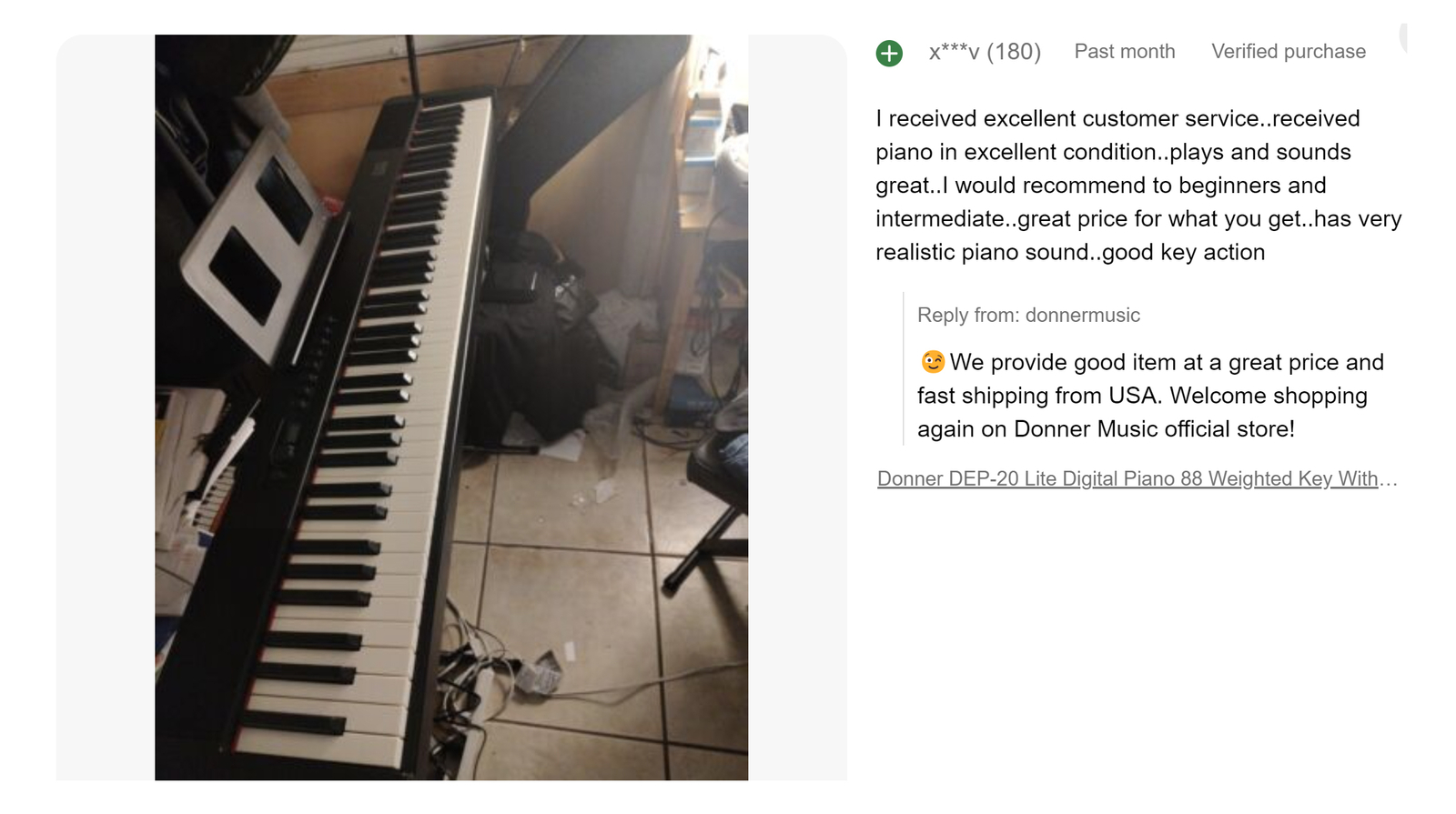 🎹 Donner DEP-20 Lite Digital Piano Keyboard 88 Weighted Key With Stand Pedal