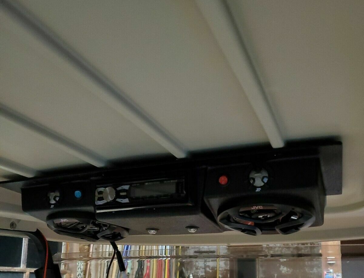 Golf Cart UTV ROOF MOUNT STEREO RADIO CONSOLE EMPTY FITS 6.5 INCH SPEAKERS