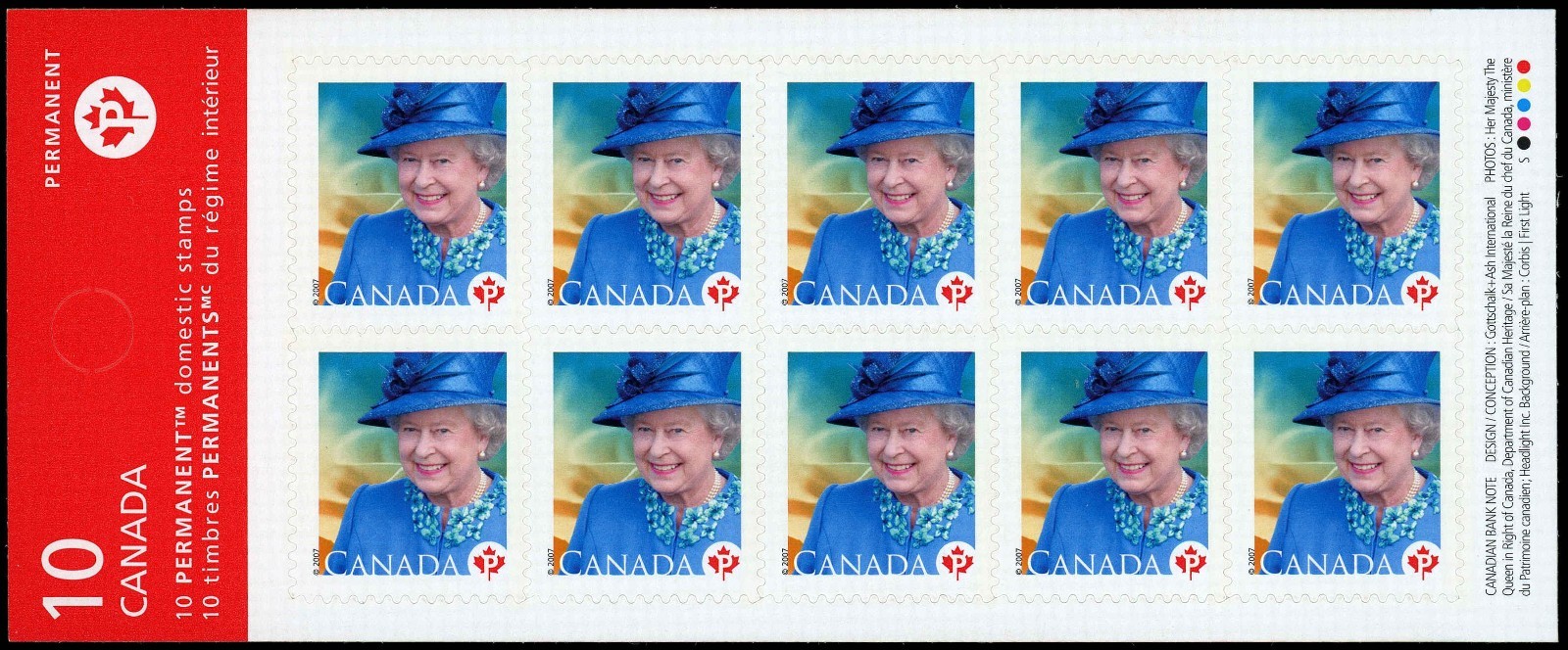 Canada Stamps Booklet of 10, Queen Elizabeth II, #2248a, BK363 MNH