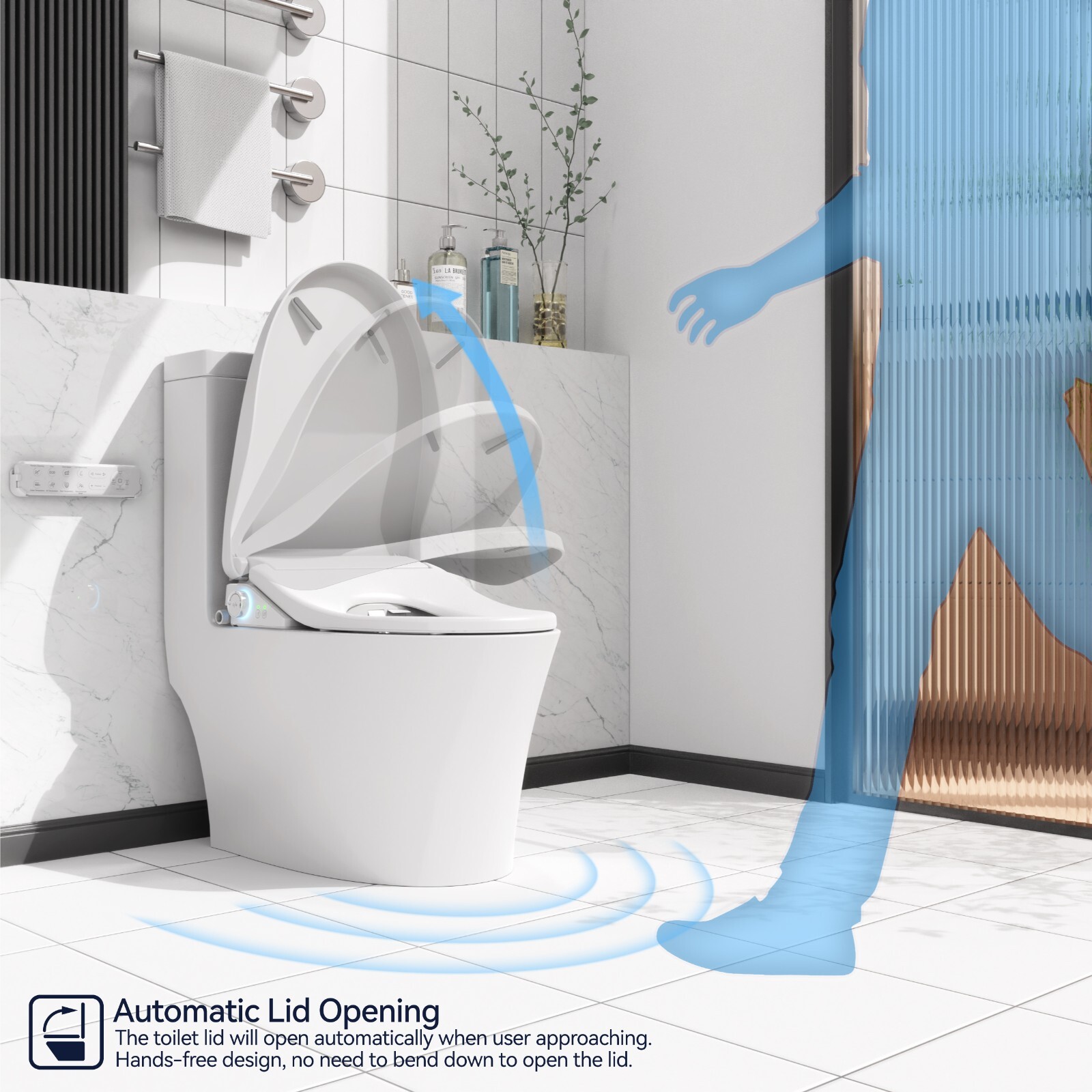 COZY Smart Bidet, Built-In Occupancy Sensor, Remote Control SBWHO2