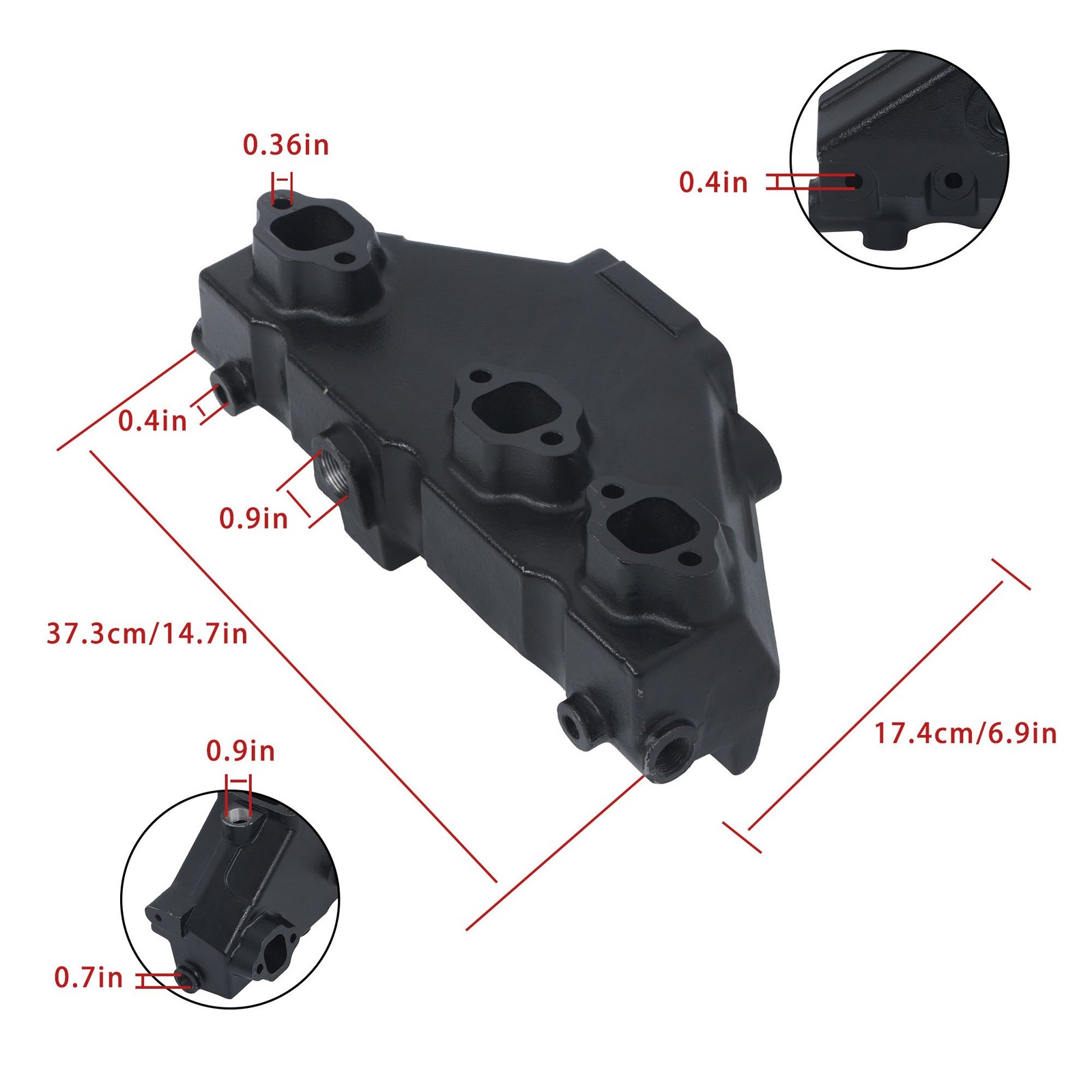 For Mercruiser Barr Marine 4.3L V6 1985-2002 99745 51220 Two Exhaust Manifolds