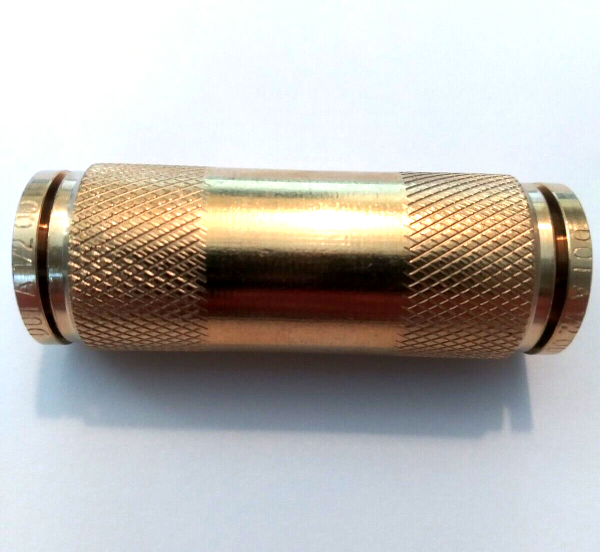 BRASS DOT PUSH IN CONNECT 1/2" Straight Union Nylon Tube Air Brake Fitting
