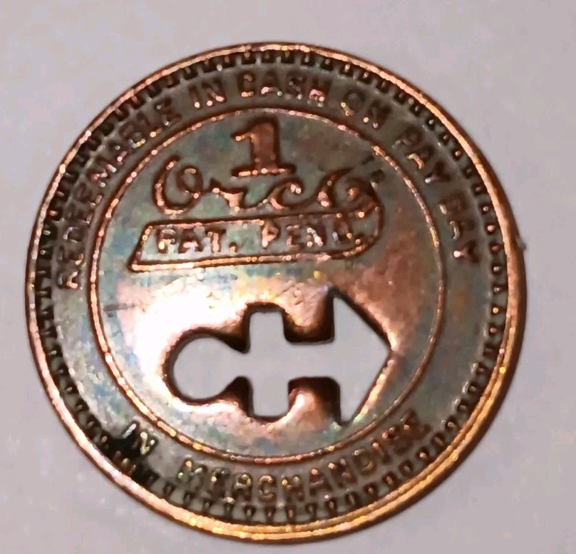 Vintage Wva Coal Script Tokens / Coins Money