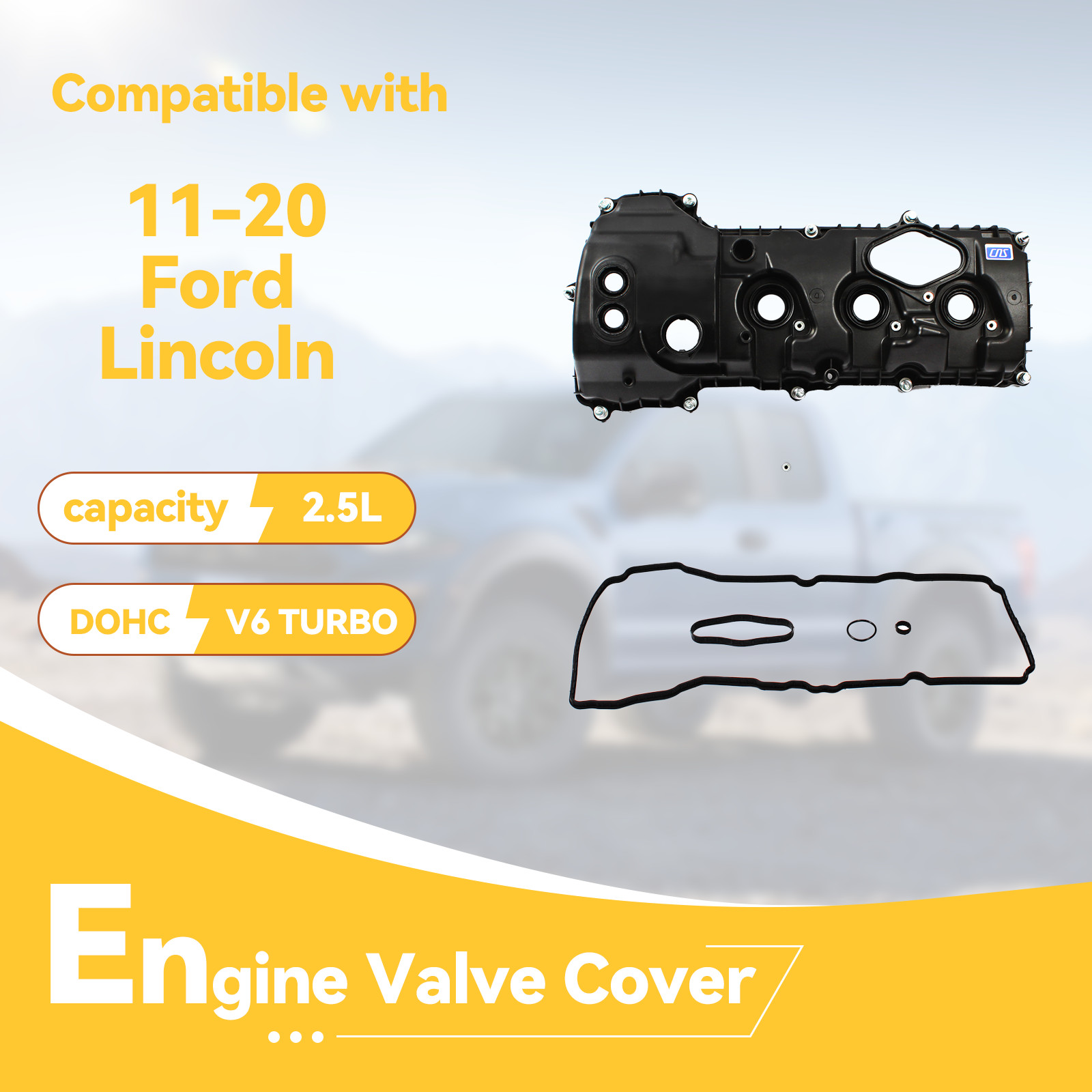 Left Side Valve Cover for 2011-2023 Ford F-150 Expedition Transit 3.5L V6 DOHC