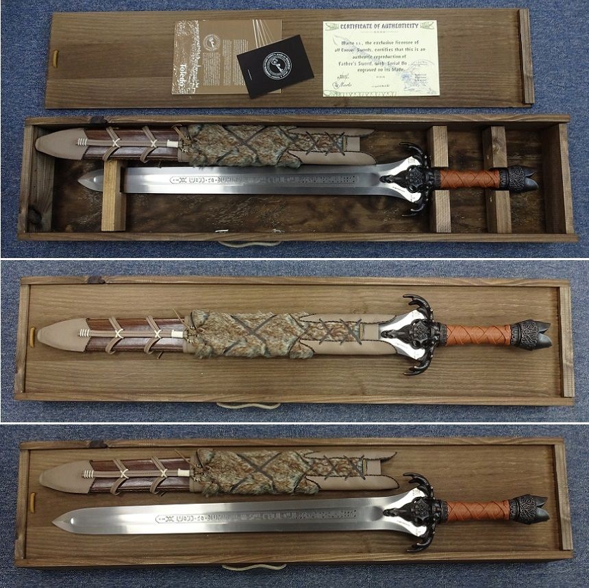Conan's Father's Sword Solid Bronze With Sheath Boxed Collectors Limited Edition