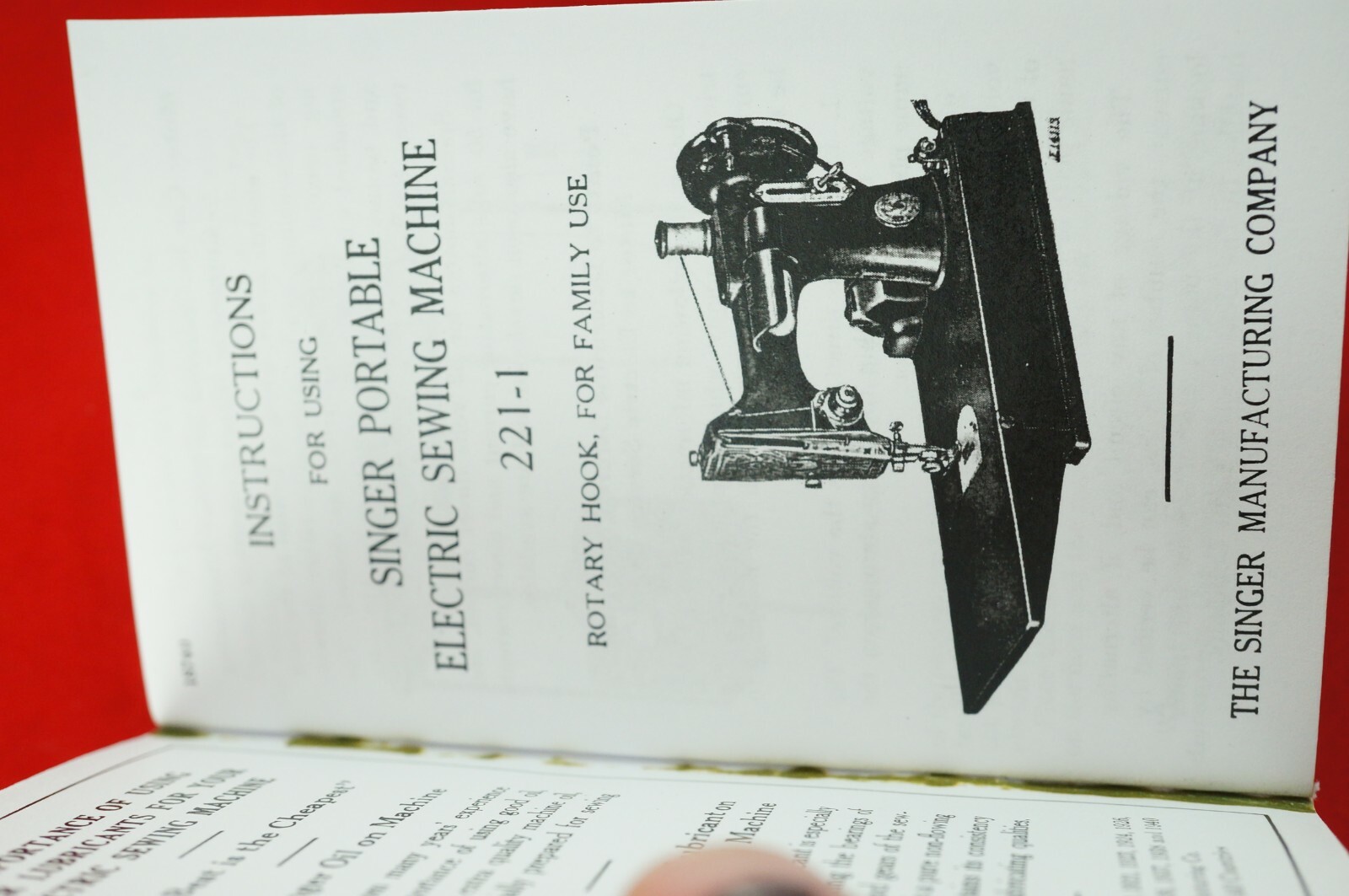 Singer Featherweight 221 221-1 Sewing Machine Owners Manual Feather Weight