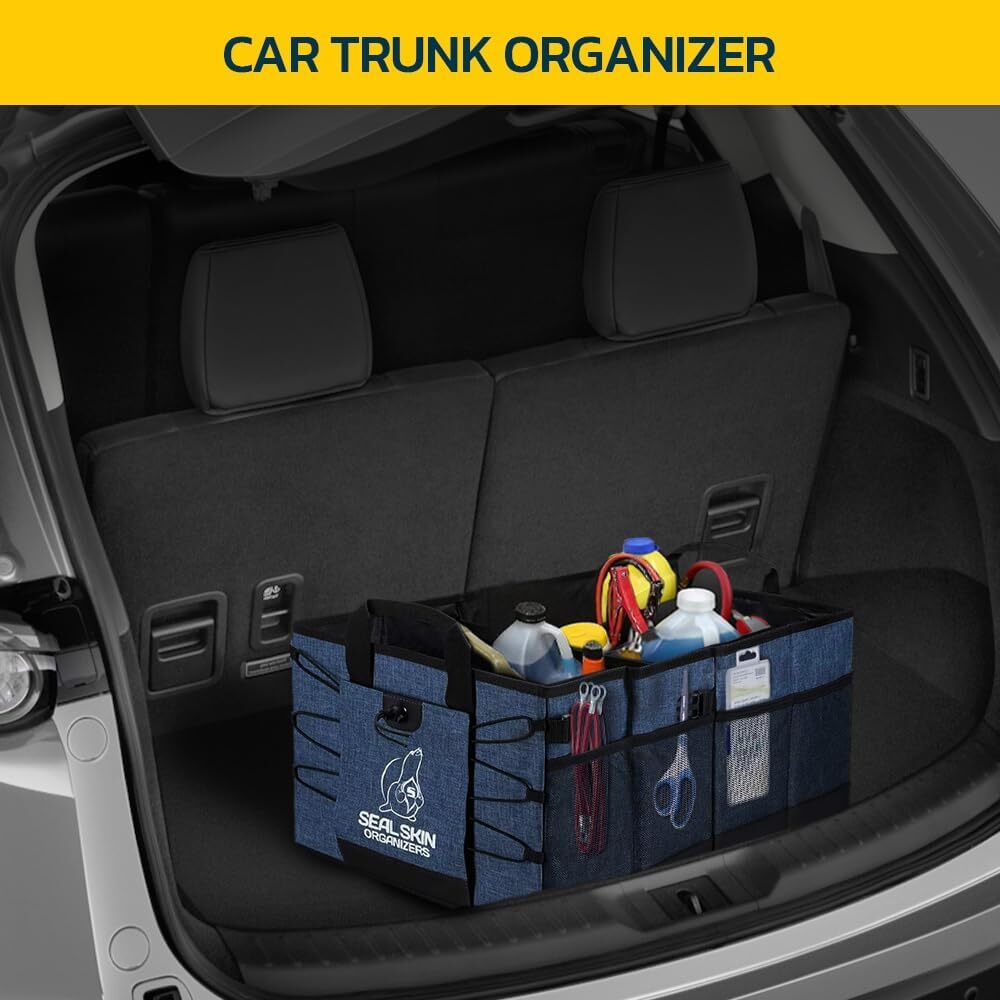 XXL Car Trunk Organizer SUV Trunk Collapsible Cargo Storage Fold Box With Lid