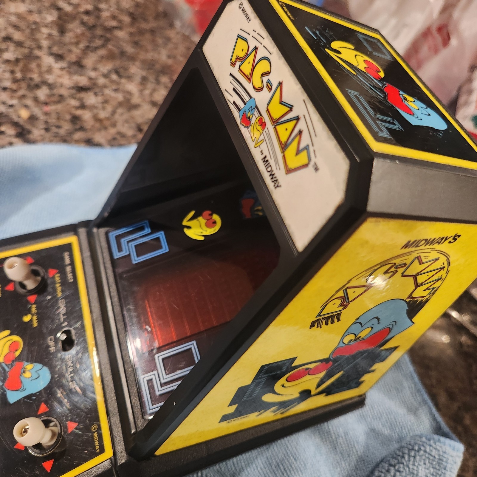 Vintage Pac-Man Mini-Arcade (Midway, Coleco) + box, manual, warranty card; Works