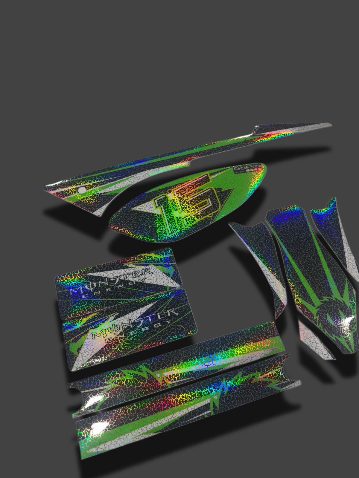 Razor SX500 graphics kit decals THICK AND HIGH GLOSS HOLOGRAPHIC FINISH