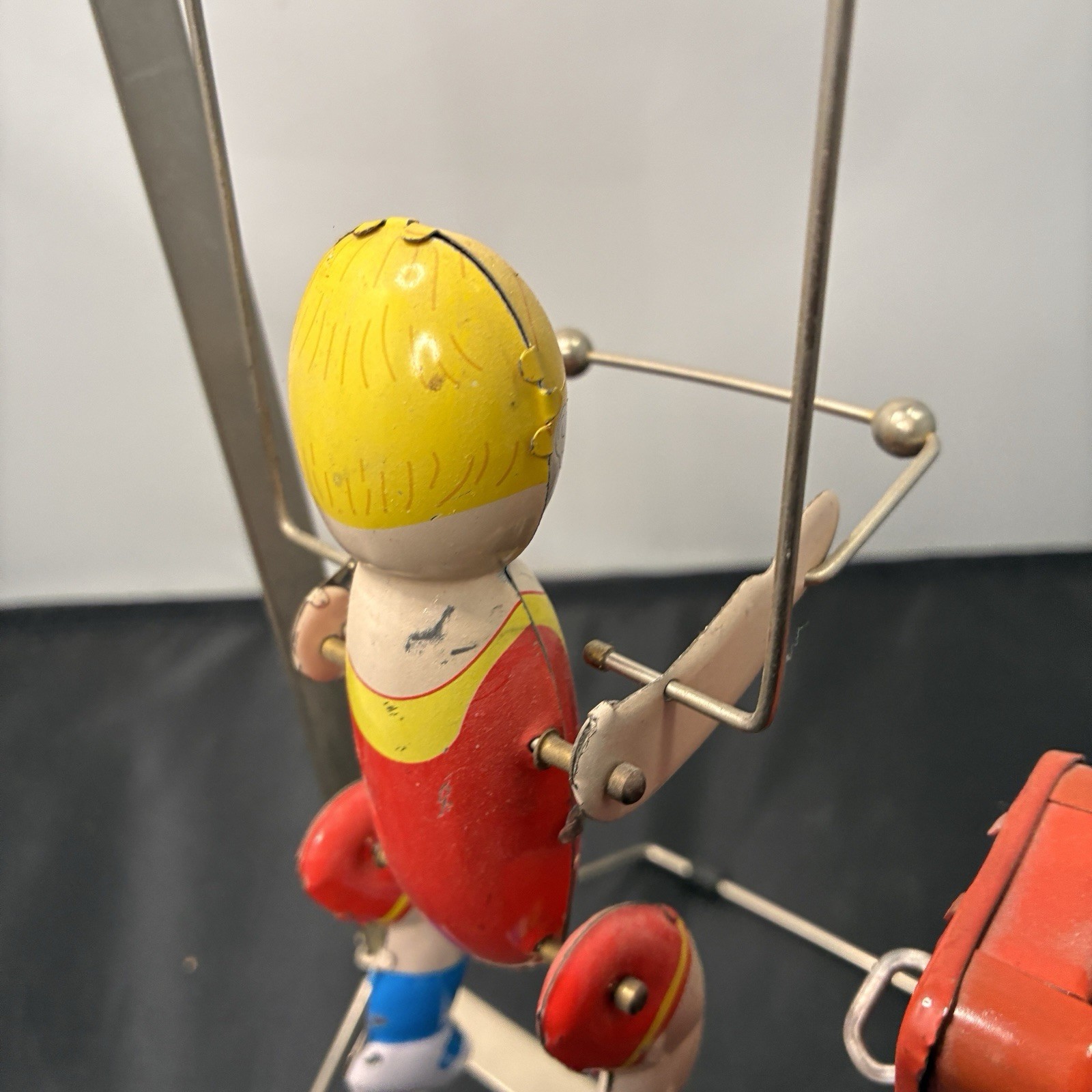 SCHYLLING TIN WIND UP TIK TAK ACROBOAT TOY
