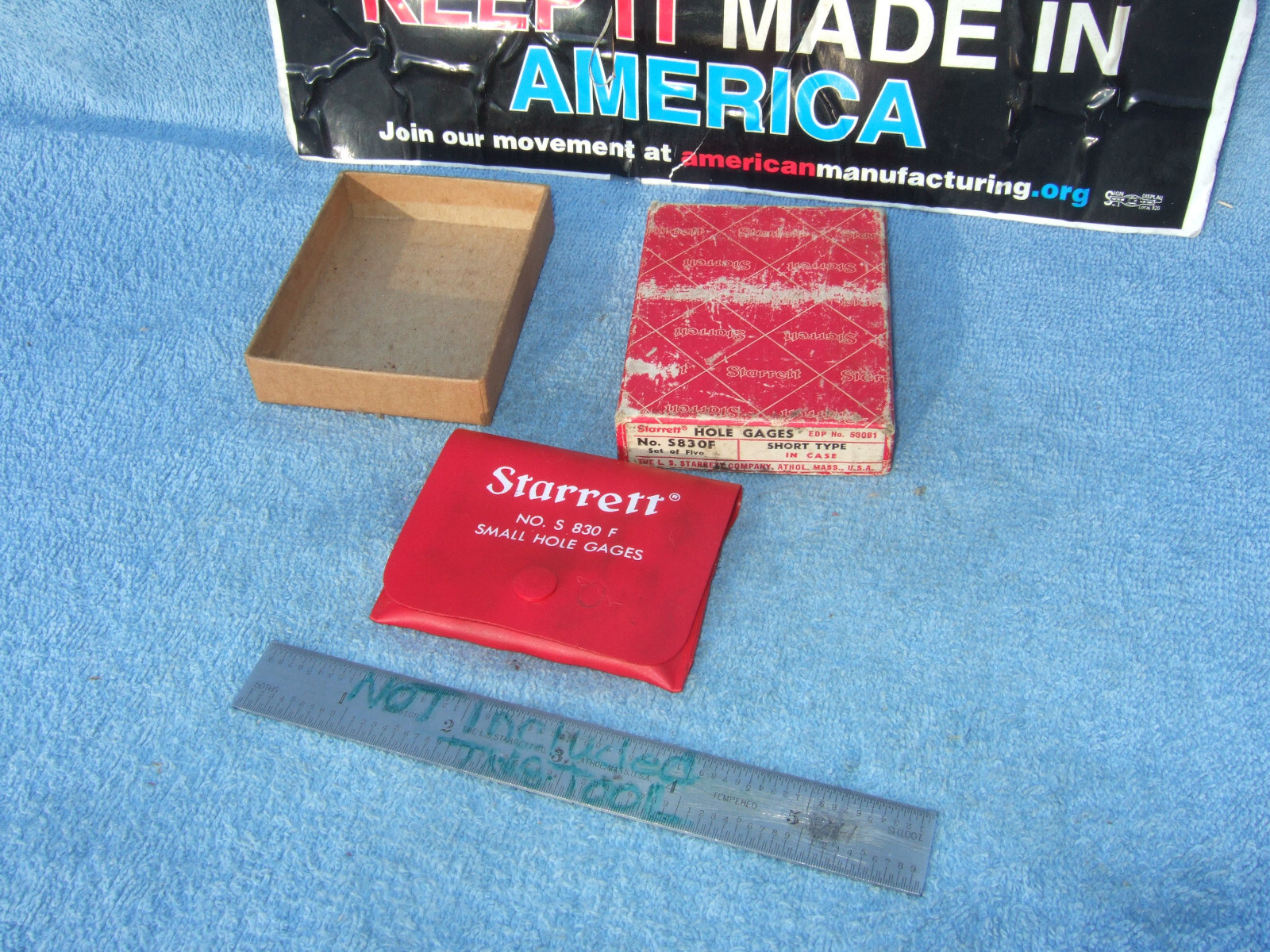 STARRETT No.S830F SMALL HOLE GAGE SET MACHINIST TOOLMAKER INSPECT CLEAN USED 011