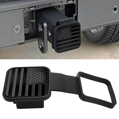 Hitch Covers 2 Inch, Rubber Trailer Hitch Cover, Square Mouth Tube BlackFlag