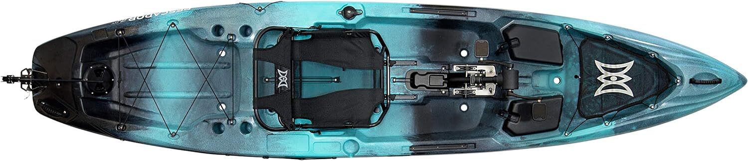 Perception Kayaks Pescador Pilot 12 Sit on Top Pedal Drive Fishing Kayak Dapper