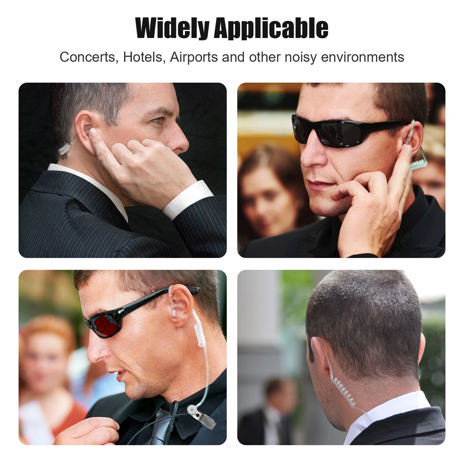 2-Pin Headset Earpiece Mic PTT for Motorola Radio CLS1110/1410 AXU Walkie Talkie