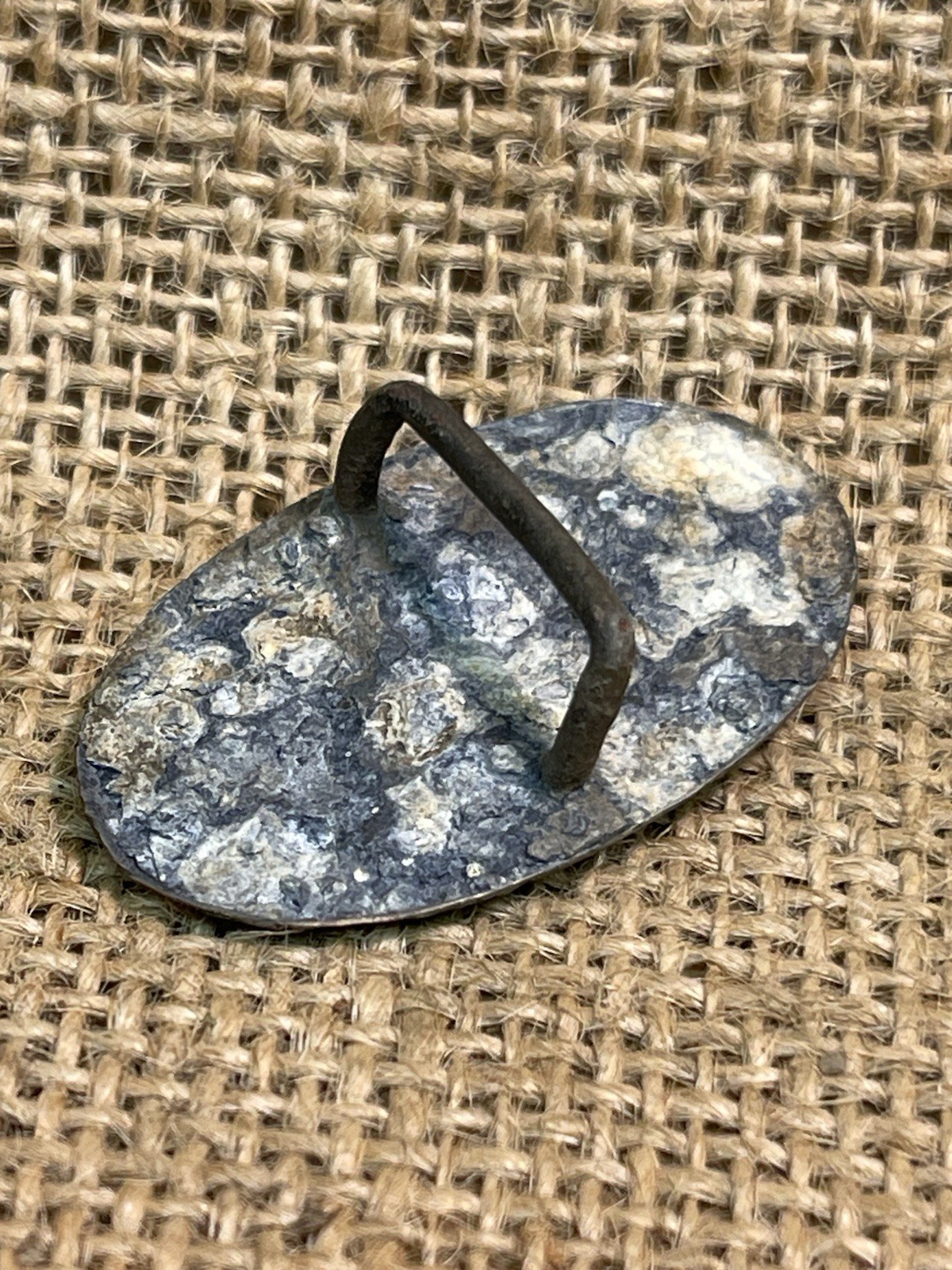 Small Sized Civil War Cavalry Lead Filled Bridle Rosette Recovered At Resaca Ga.