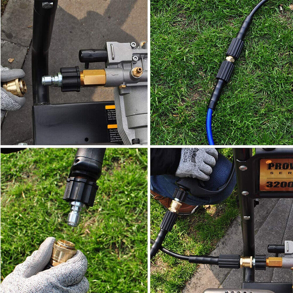 50 FT High Pressure Washer Hose 5800 PSI M22-14MM Power Washer Extension Hose US