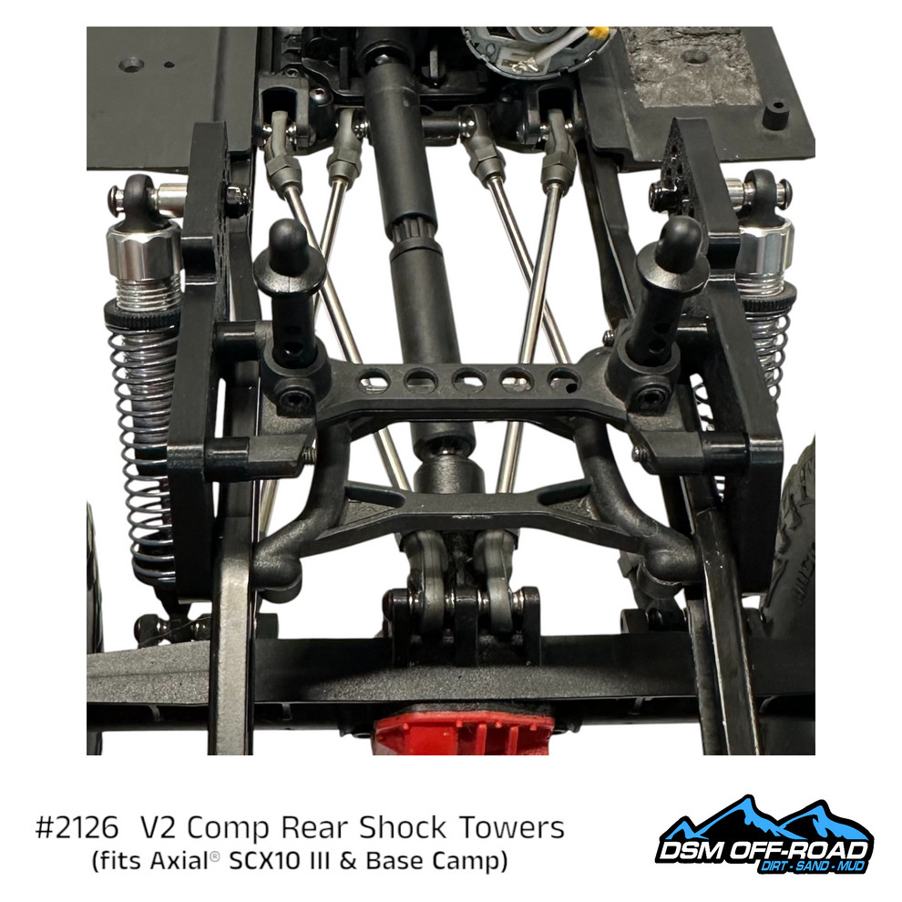 V2 Rear Comp Shock Towers (fits Axial® SCX10 III & Base Camp)