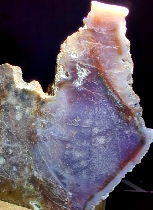 Epic 6" Slab of Rare Burro Creek Agate, Intricate Details & Great Purple Tones