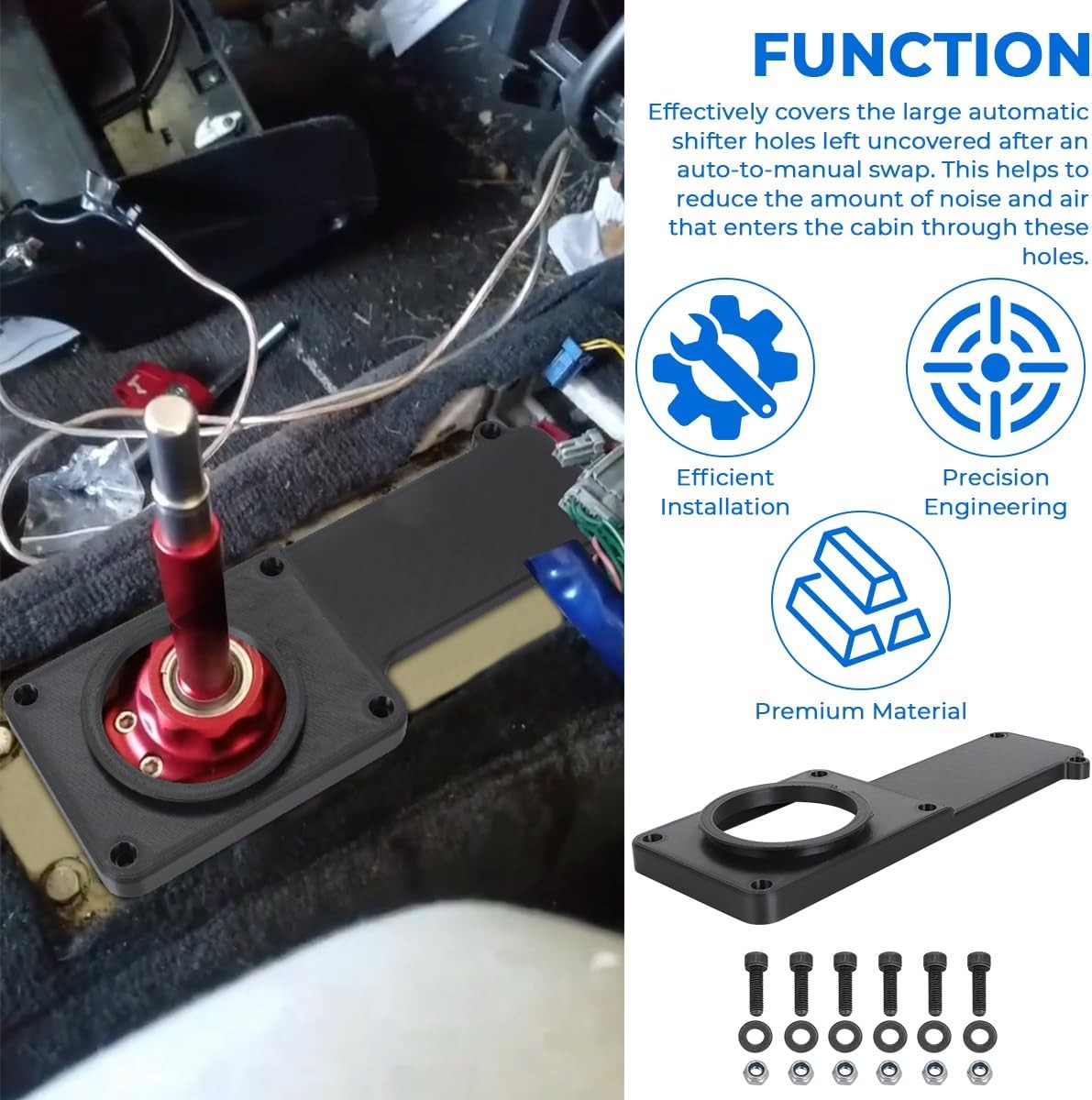 For 92-00 Honda Civic 94-01 Acura Integra Auto to Manual Conversion Cover Plate